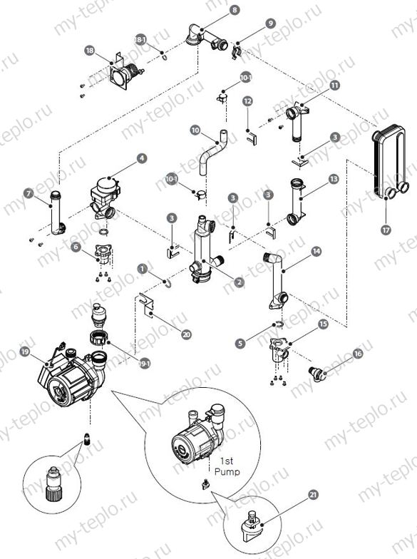 Трёхходовой клапан Navien Deluxe 24K