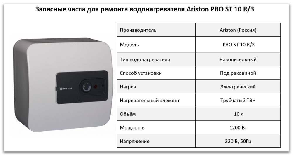 запчасти Ariston PRO 10 R/3 Купить запчасти Ariston PRO 10 R/3 в Кемерово