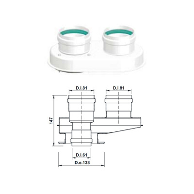Адаптер для котла Sime MURELLE EV любой мощности, комплект (ADAPTmurelleev)