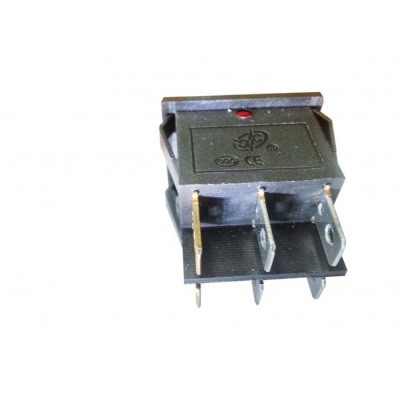 Выключатель для водонагревателя 2-клавишный с подсветкой без колпачка (66135)